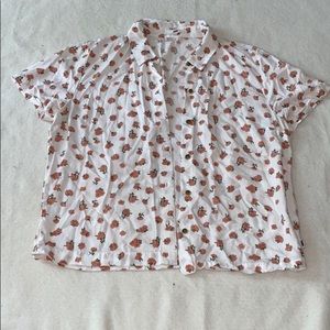Vans, medium, floral, button up